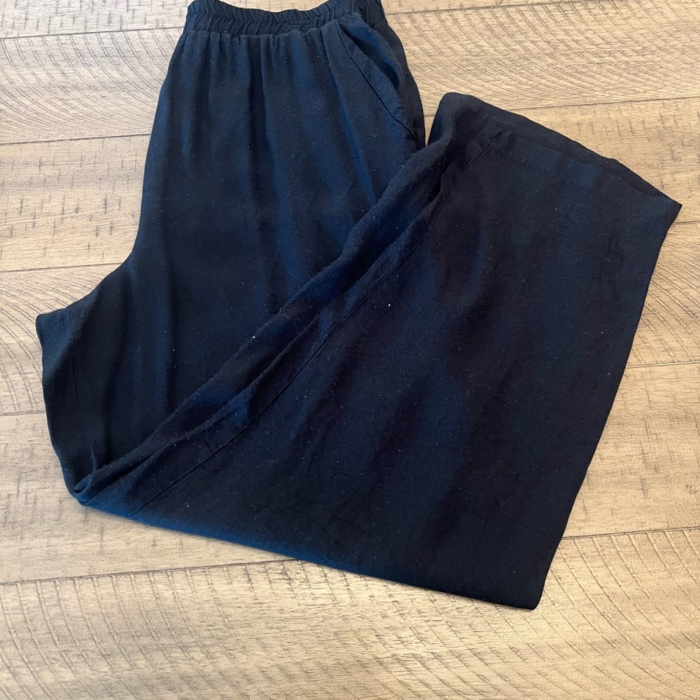 Connie Choi Black Elastic Waist Pants